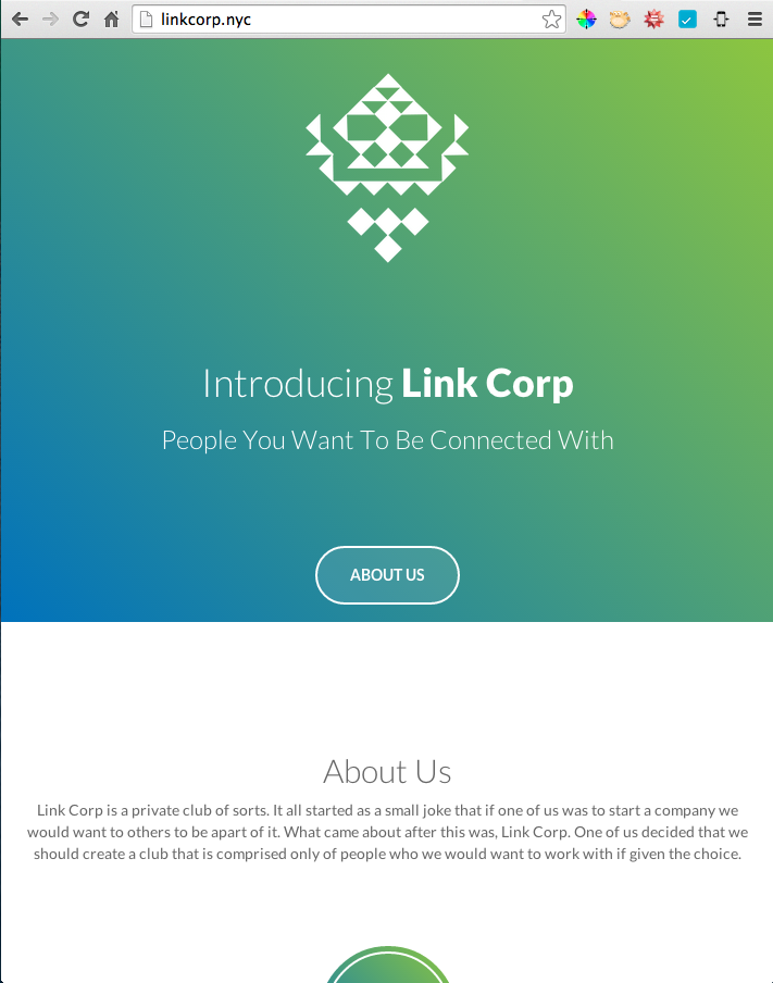 Link Corp Website Screenshot
